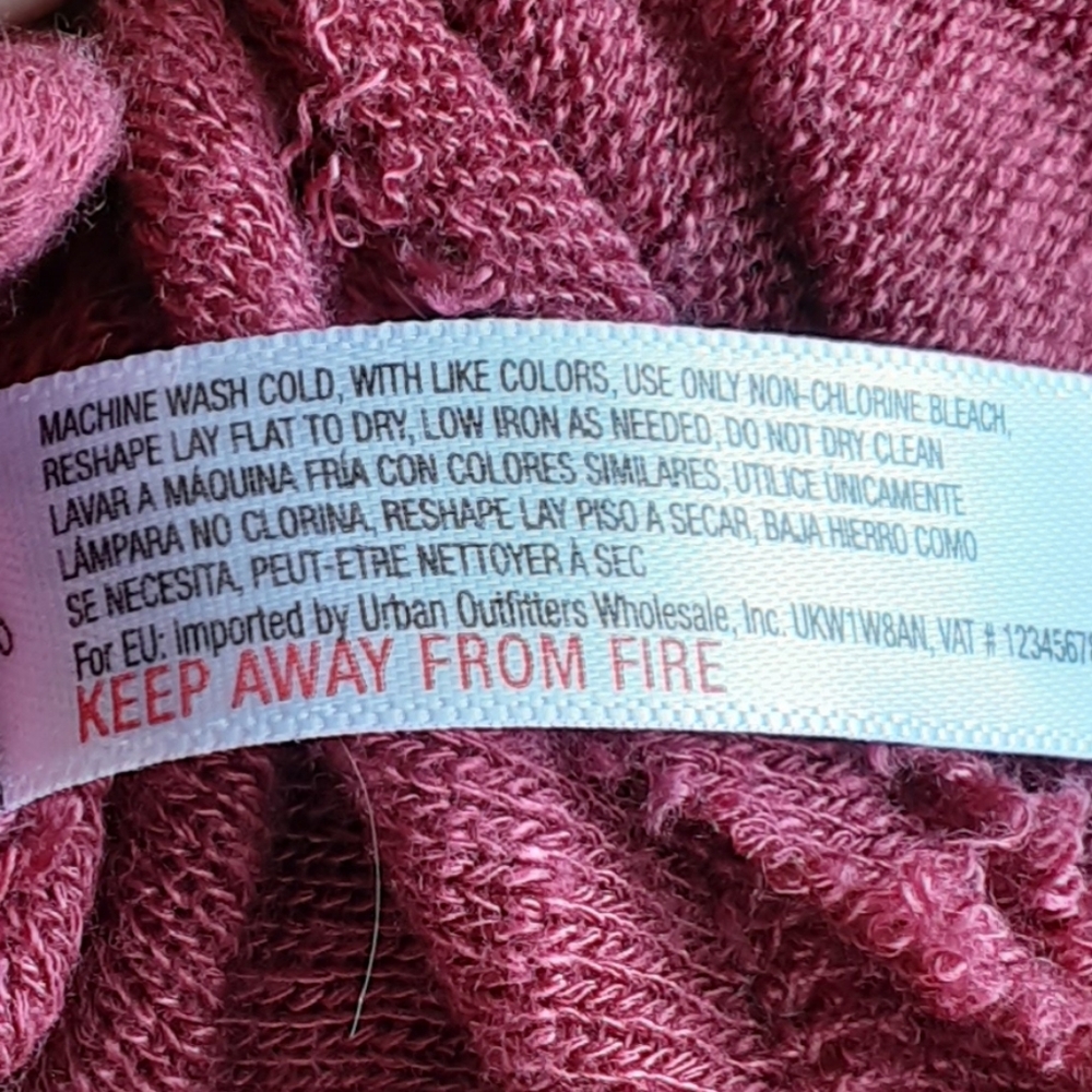 Intimately Free People Raspberry Mock Neck Sweater. - Picture 6 of 6